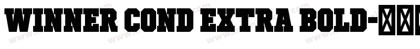 Winner Cond Extra Bold字体转换